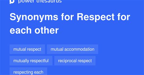 synonyms respect|another word for mutual respect.